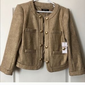HOLIDAY SALE!!!!!! CHAUS NEW/TAGS  TWEED PECAN AUTMN JACKET SIZE 16